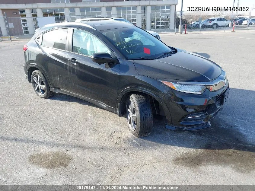 2020 Honda Hr-V Touring VIN: 3CZRU6H90LM105862 Lot: 20179147