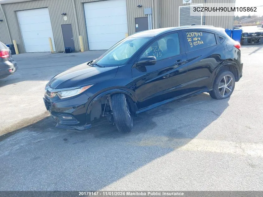 2020 Honda Hr-V Touring VIN: 3CZRU6H90LM105862 Lot: 20179147