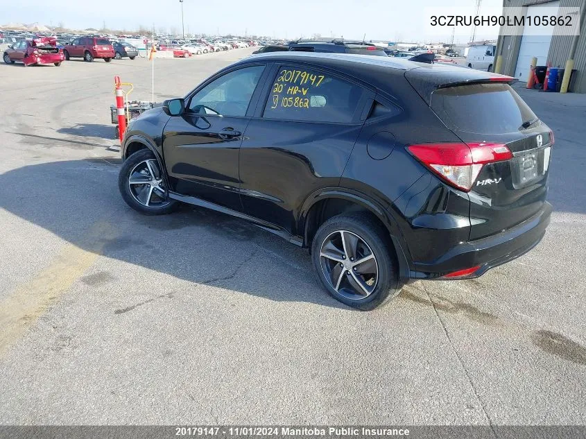 2020 Honda Hr-V Touring VIN: 3CZRU6H90LM105862 Lot: 20179147