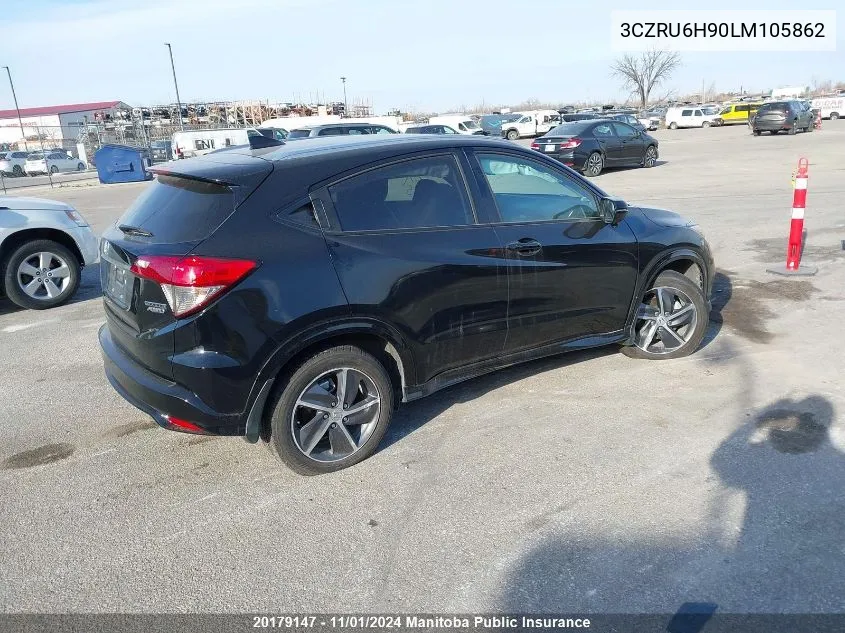 2020 Honda Hr-V Touring VIN: 3CZRU6H90LM105862 Lot: 20179147