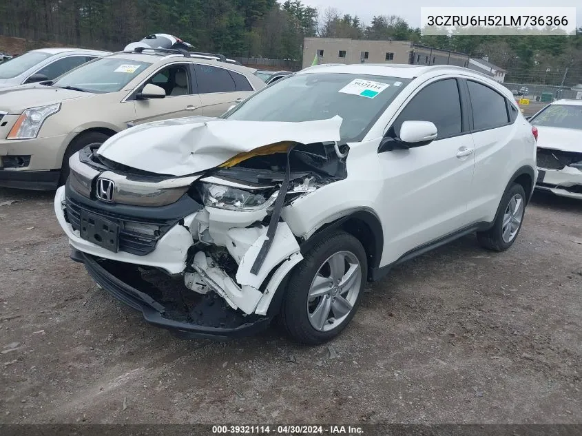 2020 Honda Hr-V Awd Ex VIN: 3CZRU6H52LM736366 Lot: 39321114