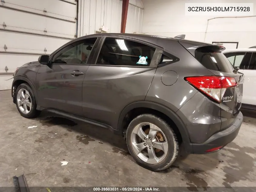 2020 Honda Hr-V 2Wd Lx VIN: 3CZRU5H30LM715928 Lot: 39503031