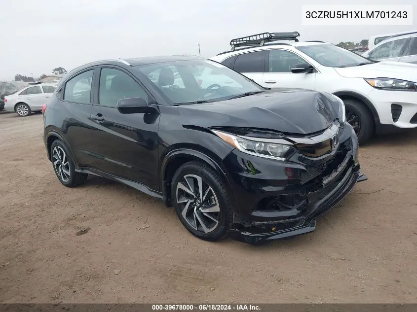 2020 Honda Hr-V 2Wd Sport VIN: 3CZRU5H1XLM701243 Lot: 39678000