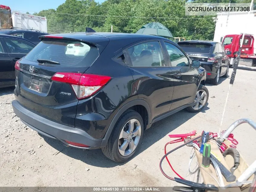 2020 Honda Hr-V Awd Lx VIN: 3CZRU6H35LM717308 Lot: 39845130