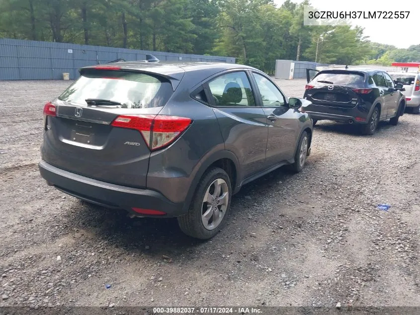 3CZRU6H37LM722557 2020 Honda Hr-V Awd Lx