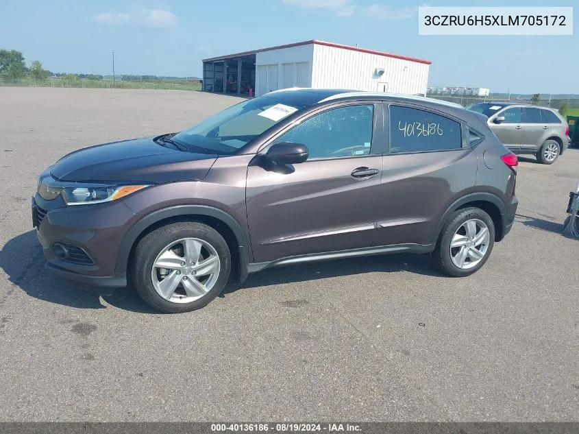 2020 Honda Hr-V Awd Ex VIN: 3CZRU6H5XLM705172 Lot: 40136186