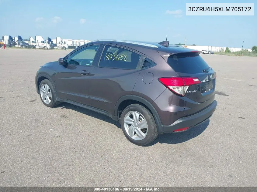 2020 Honda Hr-V Awd Ex VIN: 3CZRU6H5XLM705172 Lot: 40136186