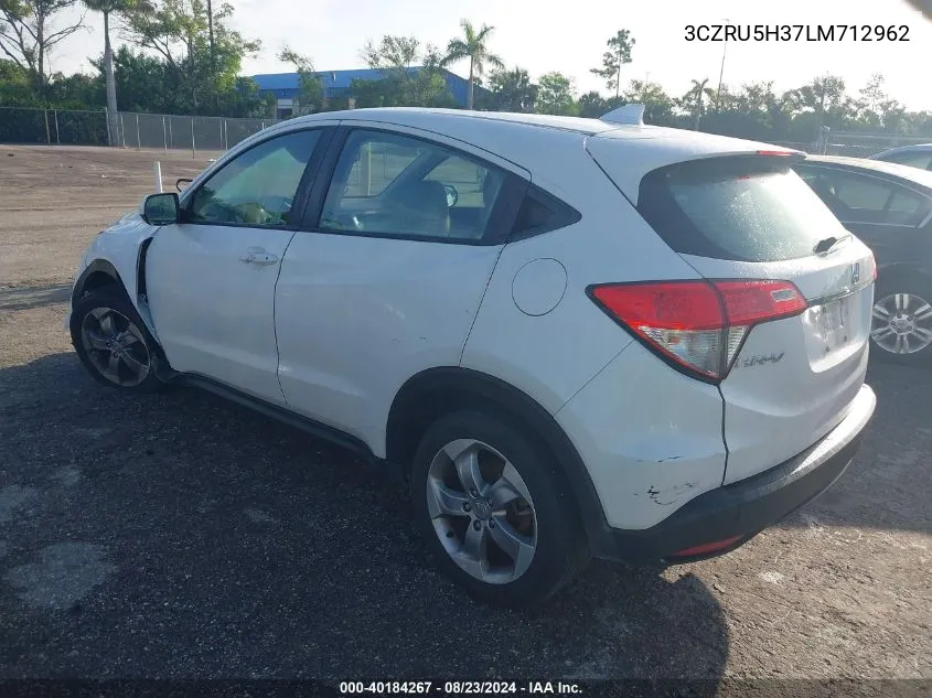 2020 Honda Hr-V 2Wd Lx VIN: 3CZRU5H37LM712962 Lot: 40184267