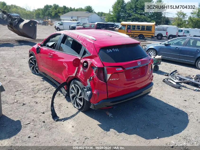 2020 Honda Hr-V Awd Sport VIN: 3CZRU6H15LM704332 Lot: 40218136