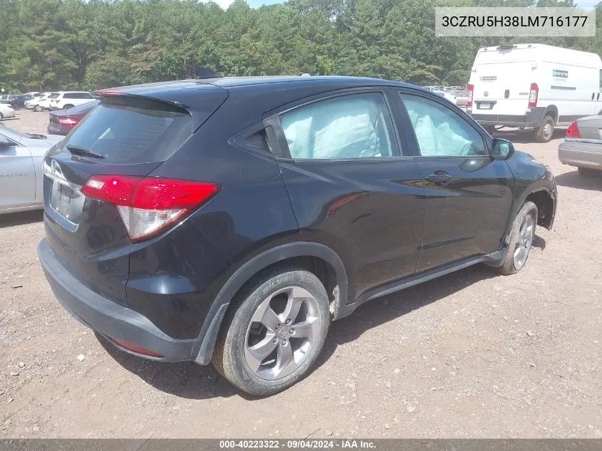 2020 Honda Hr-V Lx VIN: 3CZRU5H38LM716177 Lot: 40223322