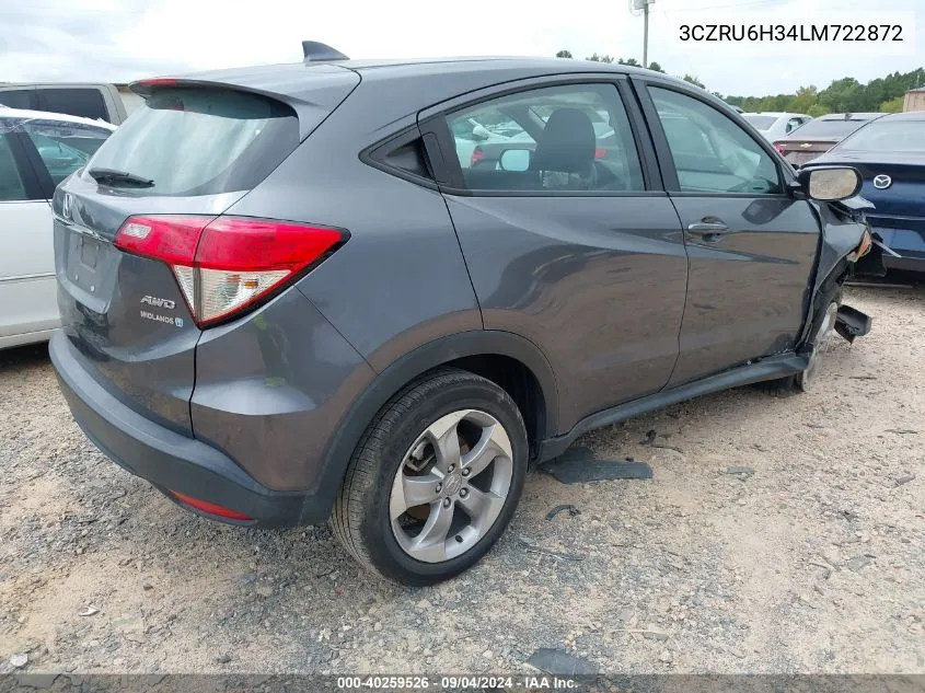 2020 Honda Hr-V Lx VIN: 3CZRU6H34LM722872 Lot: 40259526