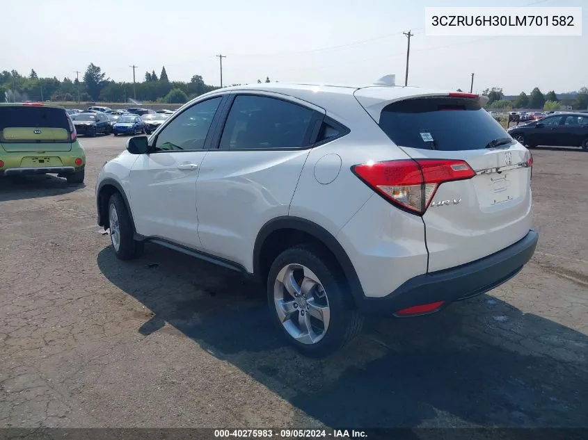 2020 Honda Hr-V Awd Lx VIN: 3CZRU6H30LM701582 Lot: 40275983