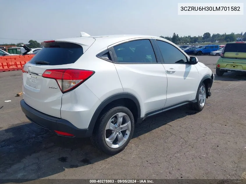 2020 Honda Hr-V Awd Lx VIN: 3CZRU6H30LM701582 Lot: 40275983