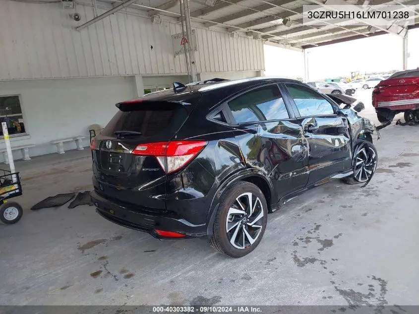 2020 Honda Hr-V Sport VIN: 3CZRU5H16LM701238 Lot: 40303382