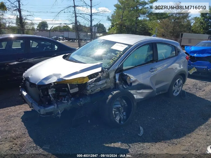 2020 Honda Hr-V Awd Lx VIN: 3CZRU6H38LM716010 Lot: 40312847