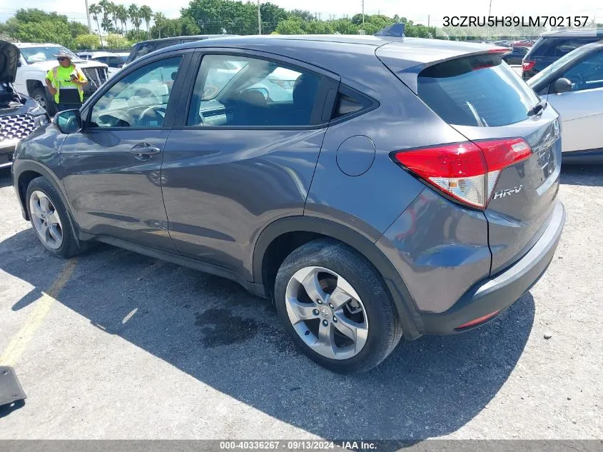 2020 Honda Hr-V 2Wd Lx VIN: 3CZRU5H39LM702157 Lot: 40336267