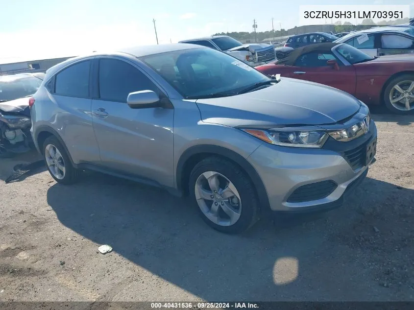 2020 Honda Hr-V 2Wd Lx VIN: 3CZRU5H31LM703951 Lot: 40431536