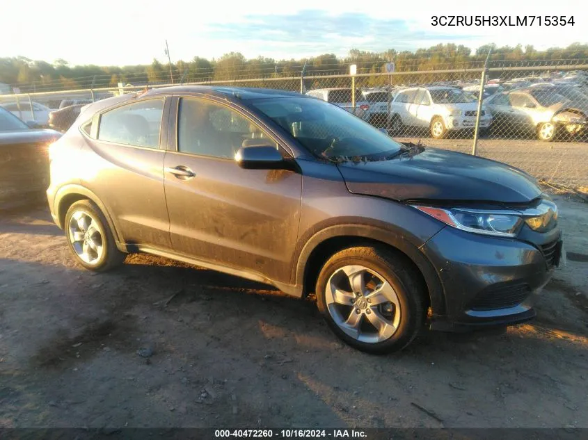 2020 Honda Hr-V 2Wd Lx VIN: 3CZRU5H3XLM715354 Lot: 40472260