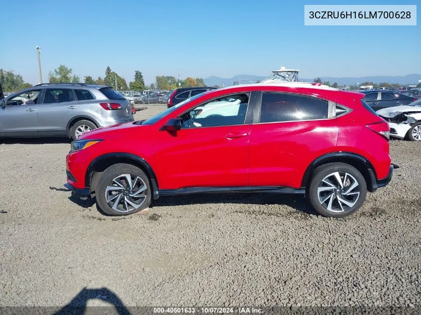 2020 Honda Hr-V Awd Sport VIN: 3CZRU6H16LM700628 Lot: 40501633