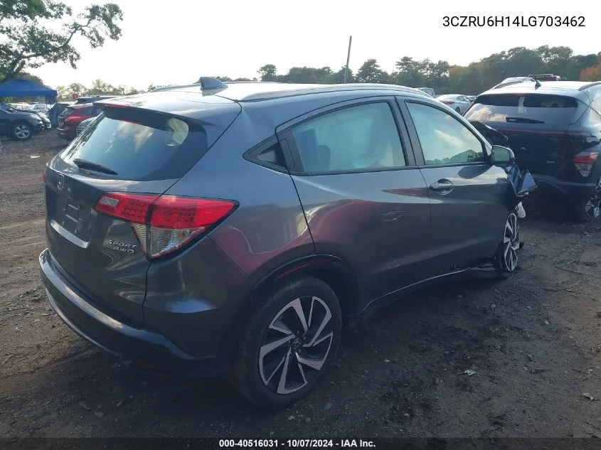 2020 Honda Hr-V Awd Sport VIN: 3CZRU6H14LG703462 Lot: 40516031