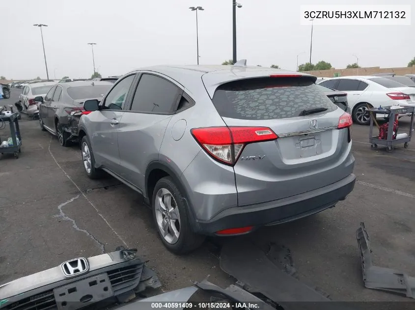 2020 Honda Hr-V 2Wd Lx VIN: 3CZRU5H3XLM712132 Lot: 40591409