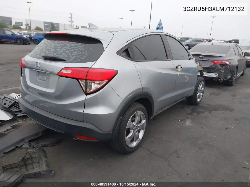 2020 Honda Hr-V 2Wd Lx VIN: 3CZRU5H3XLM712132 Lot: 40591409