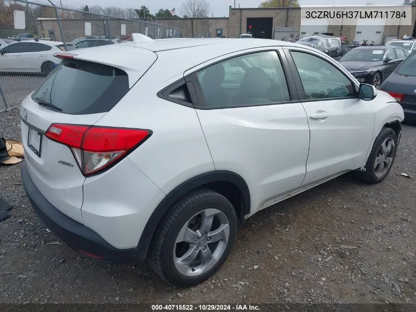 2020 Honda Hr-V Awd Lx VIN: 3CZRU6H37LM711784 Lot: 40715522