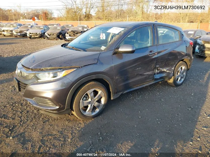 2020 Honda Hr-V Awd Lx VIN: 3CZRU6H39LM730692 Lot: 40799724