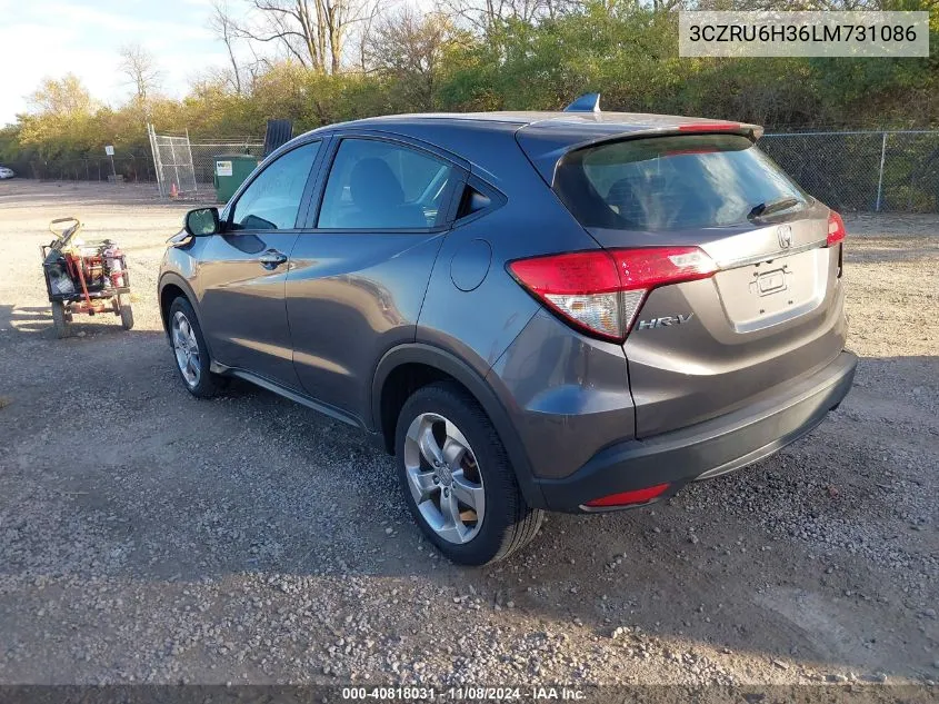 2020 Honda Hr-V Awd Lx VIN: 3CZRU6H36LM731086 Lot: 40818031