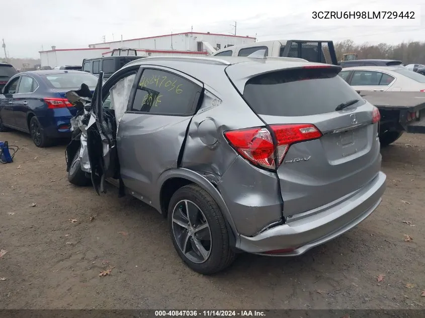 2020 Honda Hr-V Awd Touring VIN: 3CZRU6H98LM729442 Lot: 40847036