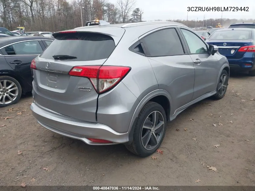 2020 Honda Hr-V Awd Touring VIN: 3CZRU6H98LM729442 Lot: 40847036