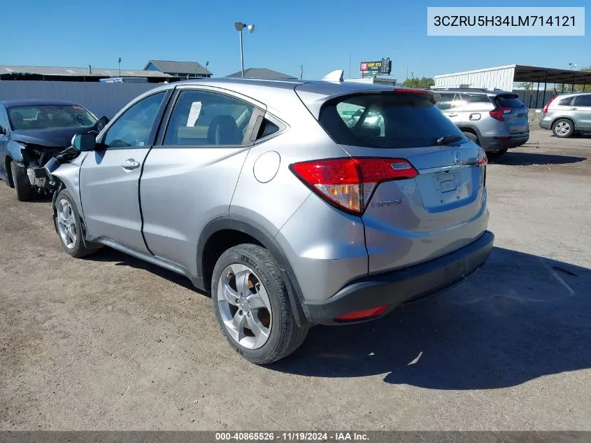 2020 Honda Hr-V 2Wd Lx VIN: 3CZRU5H34LM714121 Lot: 40865526