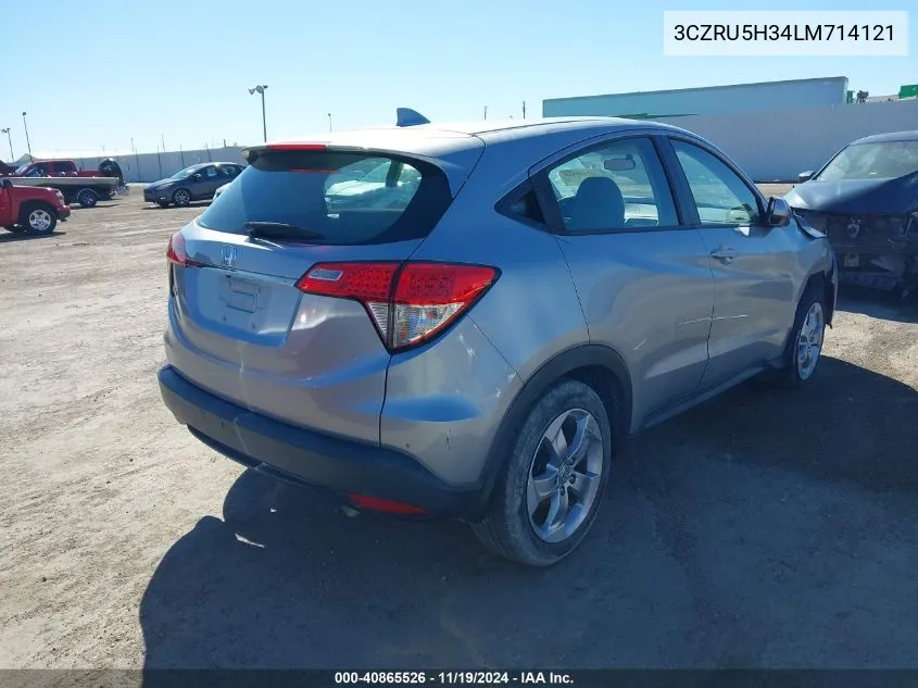 2020 Honda Hr-V 2Wd Lx VIN: 3CZRU5H34LM714121 Lot: 40865526