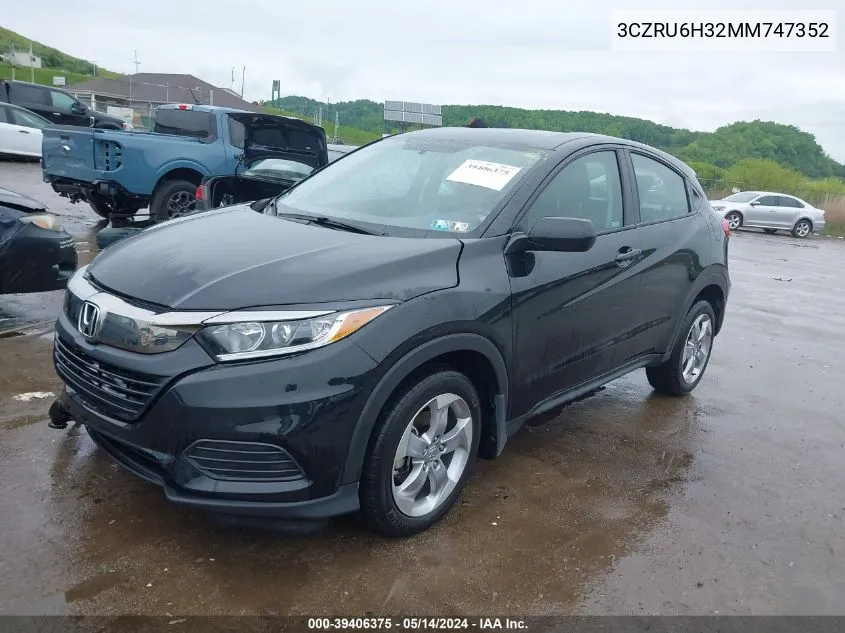 2021 Honda Hr-V Awd Lx VIN: 3CZRU6H32MM747352 Lot: 39406375