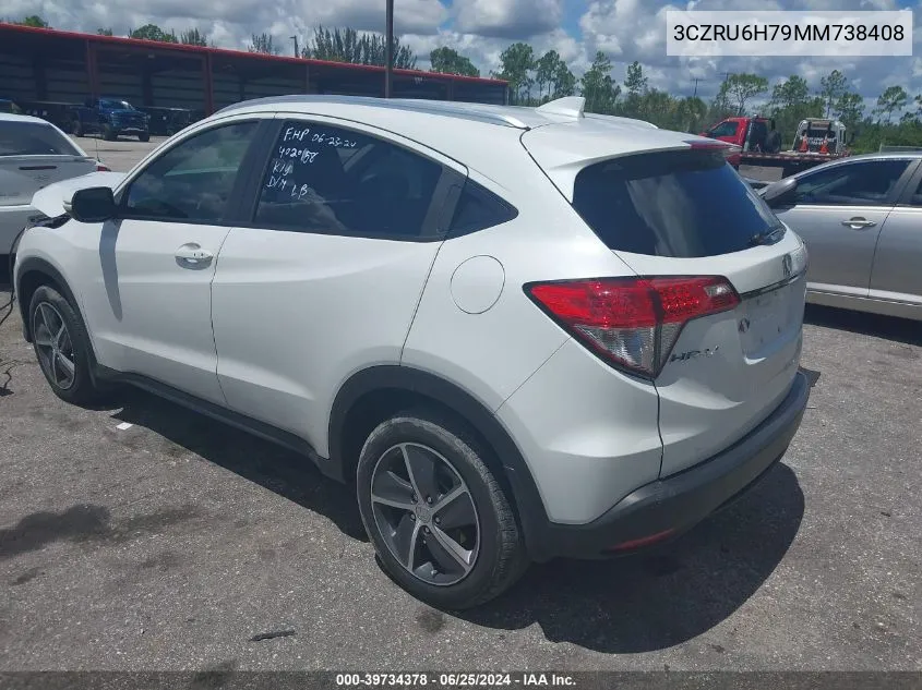 3CZRU6H79MM738408 2021 Honda Hr-V Awd Ex-L