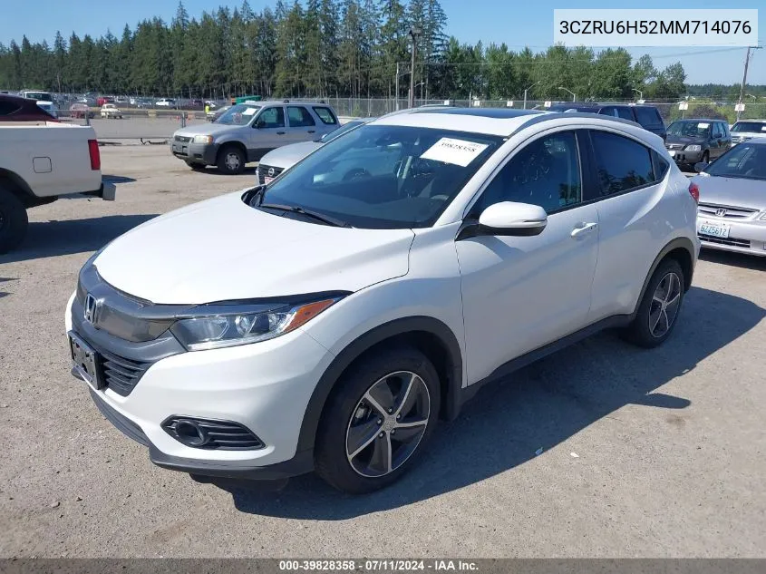 2021 Honda Hr-V Awd Ex VIN: 3CZRU6H52MM714076 Lot: 39828358