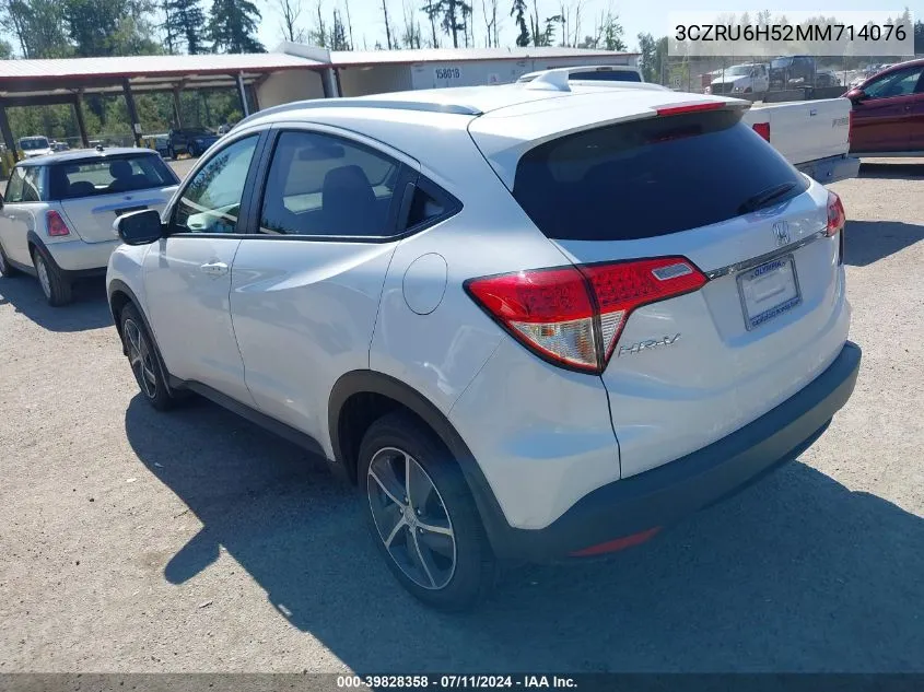 2021 Honda Hr-V Awd Ex VIN: 3CZRU6H52MM714076 Lot: 39828358