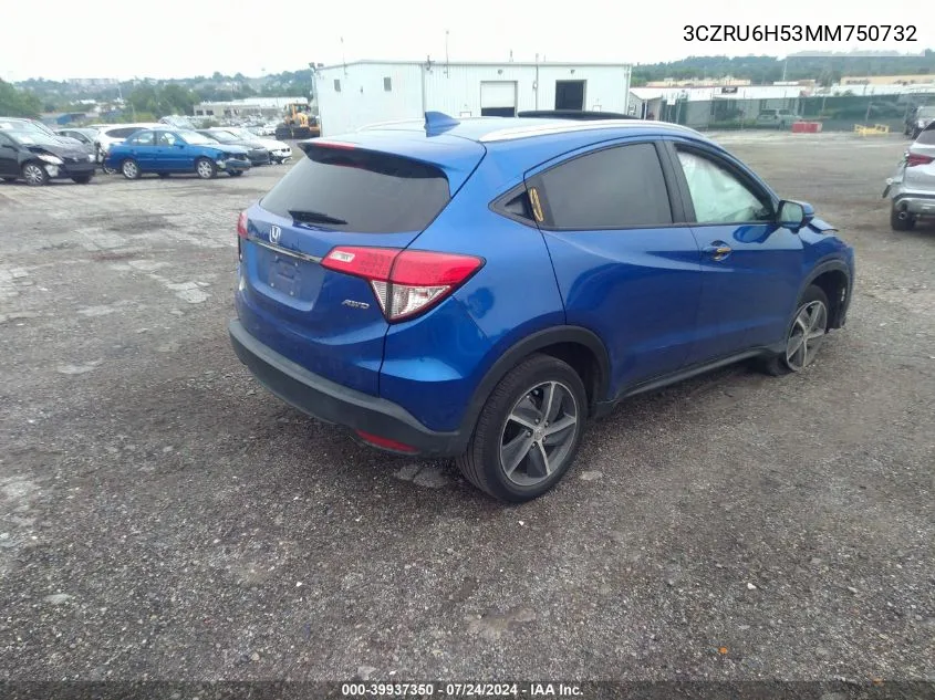 3CZRU6H53MM750732 2021 Honda Hr-V Awd Ex