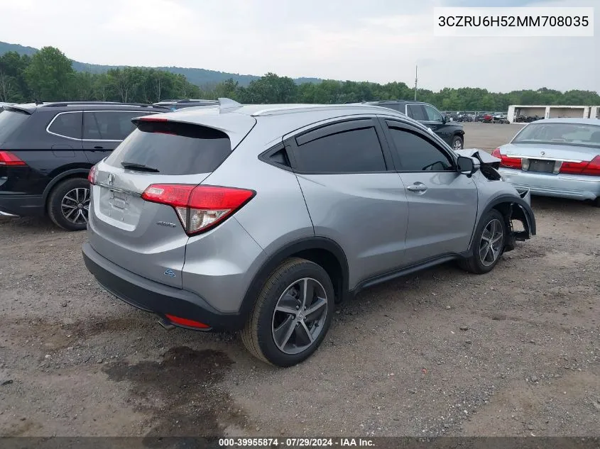 2021 Honda Hr-V Awd Ex VIN: 3CZRU6H52MM708035 Lot: 39955874