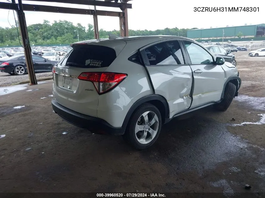 3CZRU6H31MM748301 2021 Honda Hr-V Awd Lx