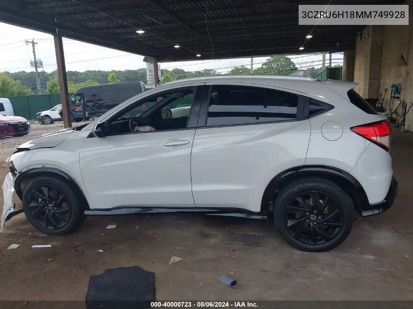 2021 Honda Hr-V Awd Sport VIN: 3CZRU6H18MM749928 Lot: 40000723