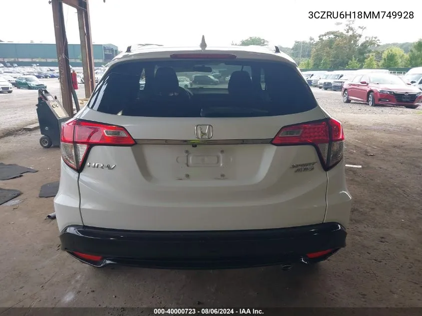 2021 Honda Hr-V Awd Sport VIN: 3CZRU6H18MM749928 Lot: 40000723