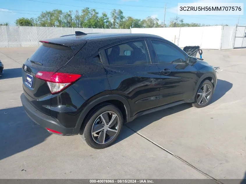 2021 Honda Hr-V 2Wd Ex VIN: 3CZRU5H56MM707576 Lot: 40076965