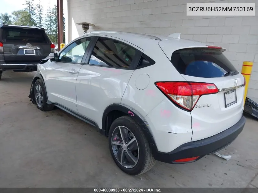 2021 Honda Hr-V Awd Ex VIN: 3CZRU6H52MM750169 Lot: 40080933