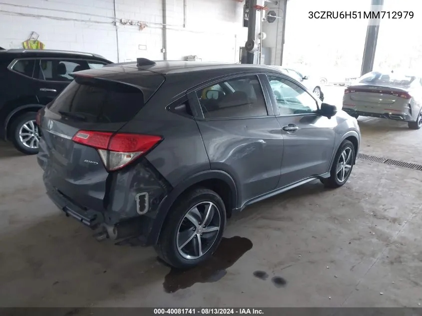 3CZRU6H51MM712979 2021 Honda Hr-V Awd Ex