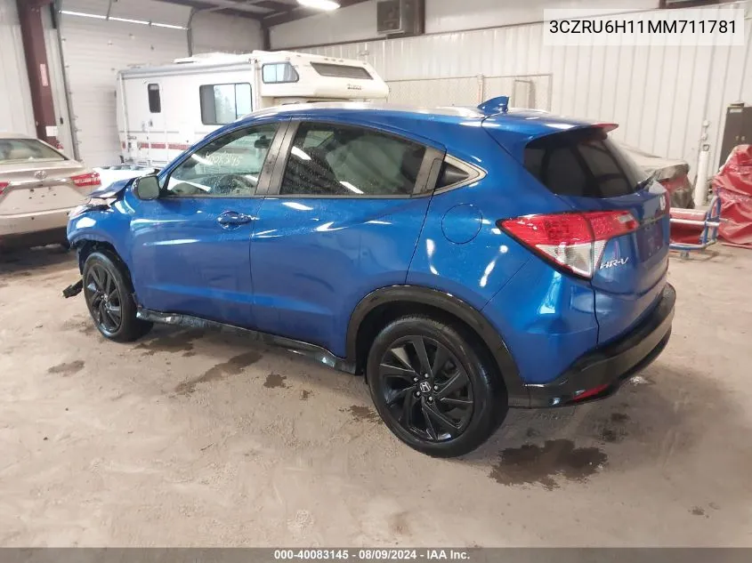 3CZRU6H11MM711781 2021 Honda Hr-V Awd Sport