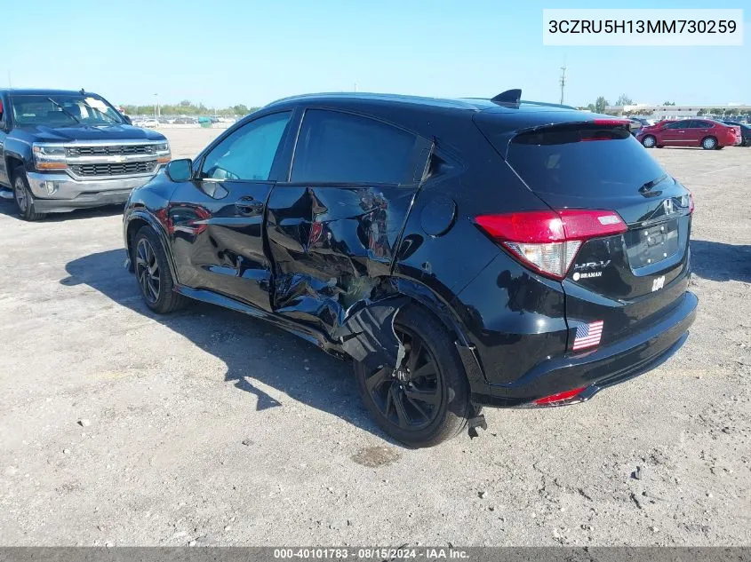 2021 Honda Hr-V 2Wd Sport VIN: 3CZRU5H13MM730259 Lot: 40101783