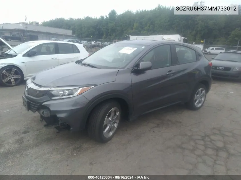 2021 Honda Hr-V Awd Lx VIN: 3CZRU6H37MM733012 Lot: 40120304