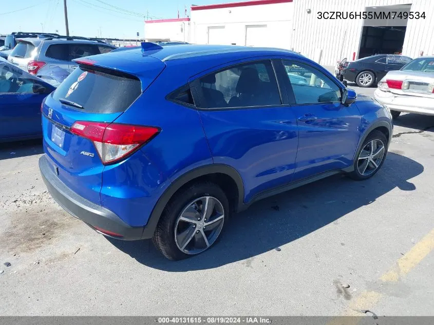 3CZRU6H55MM749534 2021 Honda Hr-V Awd Ex