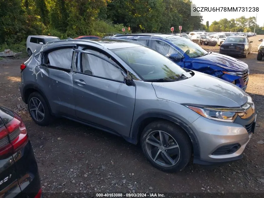 2021 Honda Hr-V Awd Ex-L VIN: 3CZRU6H78MM731238 Lot: 40153088